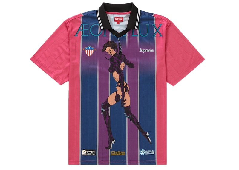 Buy Supreme x Nike Jewel Stripe Soccer Jersey Black - Novelship