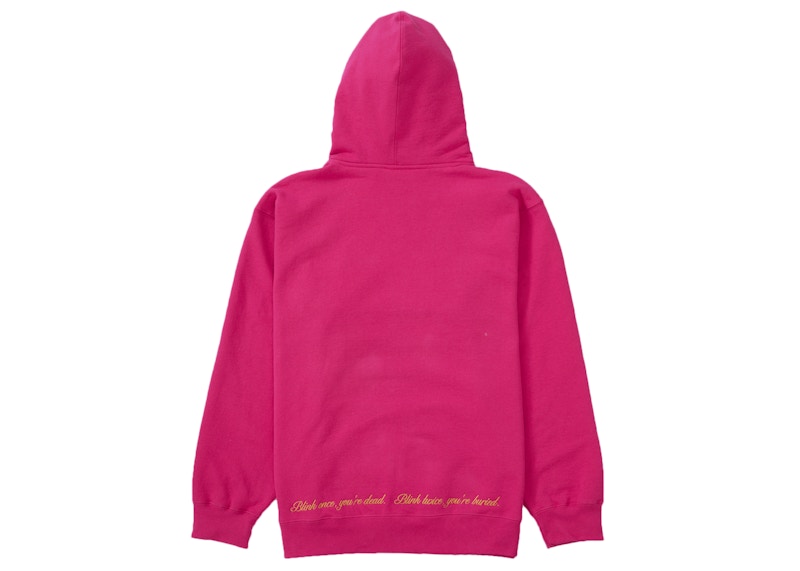 Order Supreme x Aeon Flux Zip Up Hooded Sweatshirt 'Fuchsia'