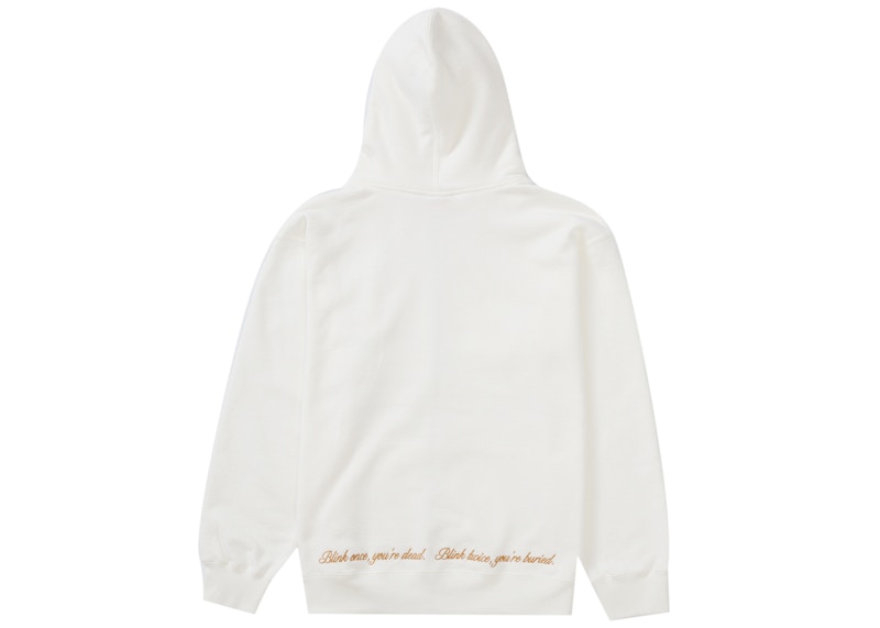 Order Supreme x Aeon Flux Zip Up Hooded Sweatshirt ‘Putih’