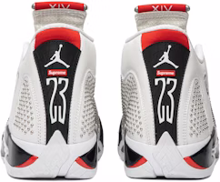 Supreme x Air Jordan 14 Retro 'Blanco' BV7630-106 Details for Supreme x Air Jordan 14 Retro 'Blanco' BV7630-106