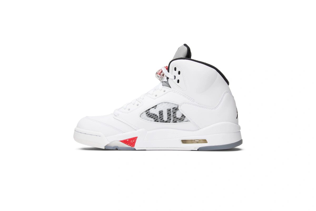 Supreme x Air Jordan 5 Retro 'White'
