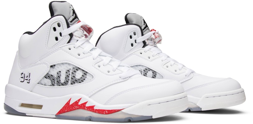 Supreme x Air Jordan 5 Retro 'White' 824371-101 Cheap Supreme x Air Jordan 5 Retro 'White' 824371-101