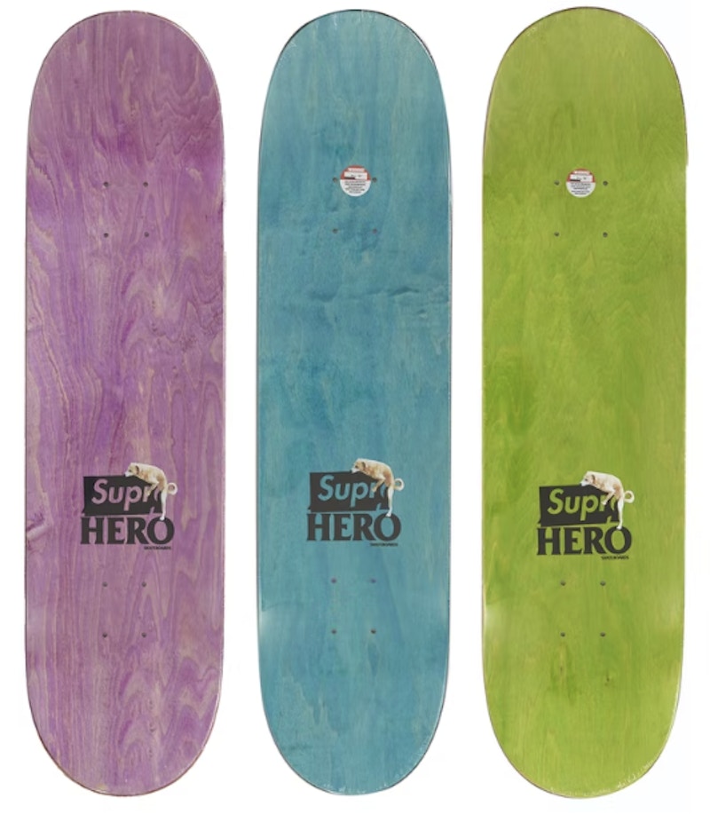 Order Supreme x ANTIHERO Perro Skateboard Deck Set Multicolor