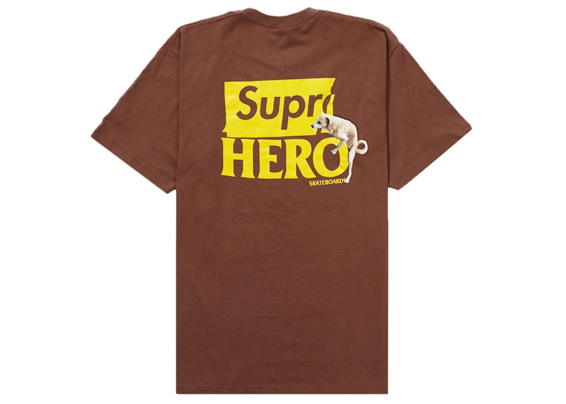 Supreme x ANTIHERO Dog Tee Brown