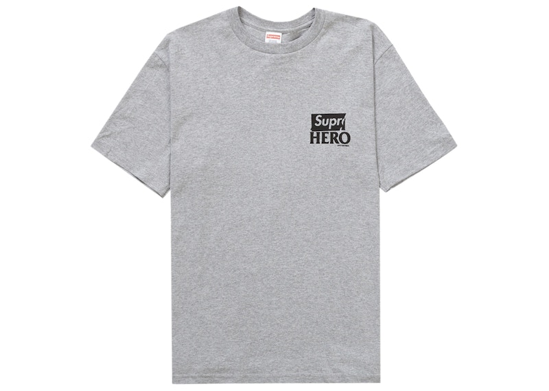 Order 슈프림 x 안티히어로 杢 그레이 도그 티셔츠 
