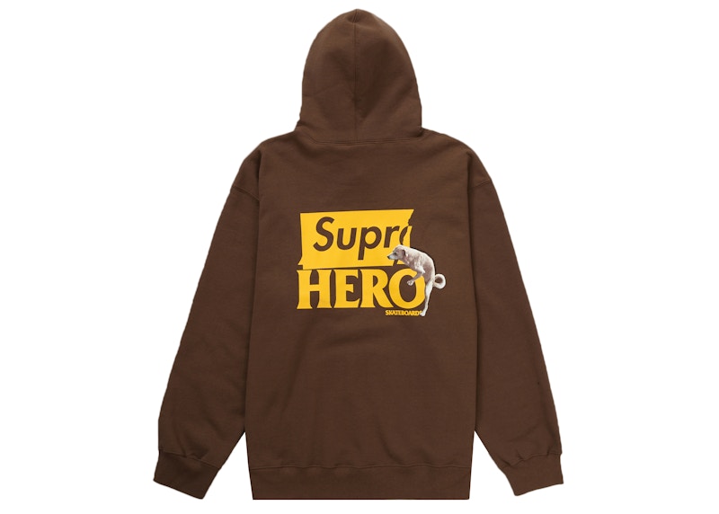 Supreme x ANTIHERO Hooded Sweatshirt (SS22) Brown