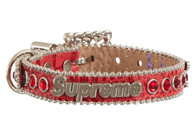 Supreme x B.B. Simon Studded Dog Collar Red