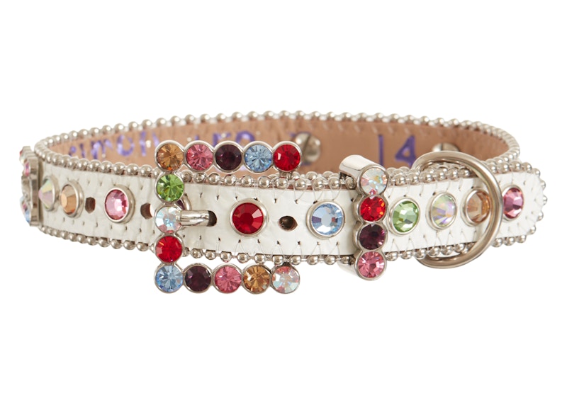 Order Supreme x B.B. Simon 鉚釘白色狗項圈