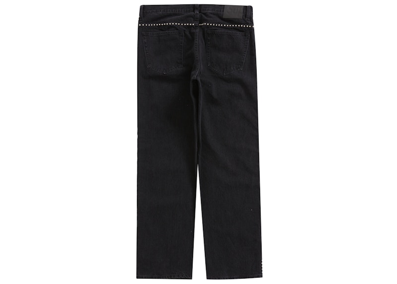 Order 슈프림 x 비비 사이먼 스터드 레귤러 진 블랙 
