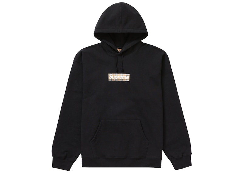 Supreme x Burberry Box Logo Hooded Sweatshirt 'Black'