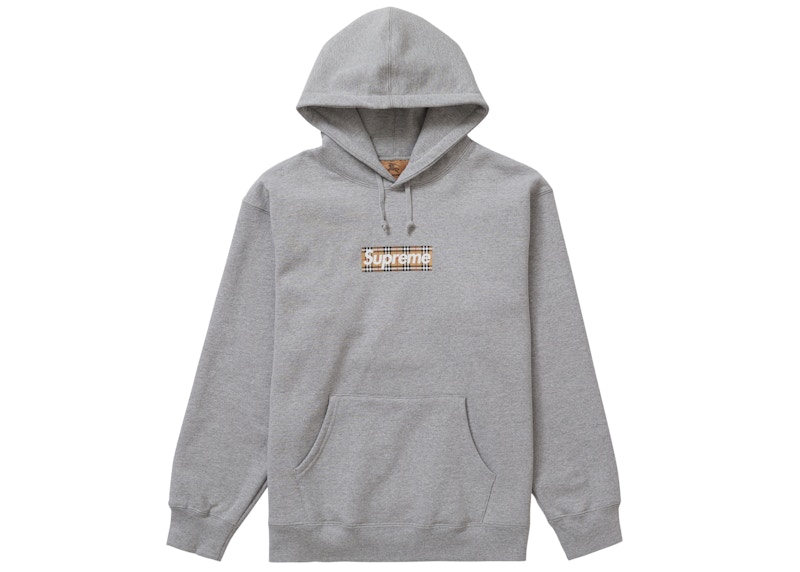 Buy Supreme x Burberry ボックスロゴ パーカー (グレー)
