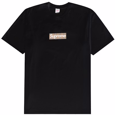 Supreme x Burberry Kaos Logo Kotak 'Hitam' Buy Supreme x Burberry Kaos Logo Kotak 'Hitam'