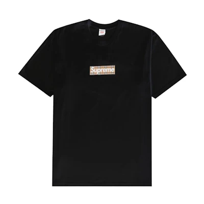 Supreme Burberry Box Logo Tee 'Black'