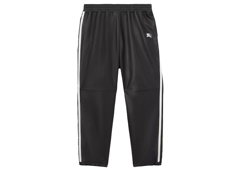 Supreme x Burberry Contrast Stripe Lambskin Jogging Pants 'Black'