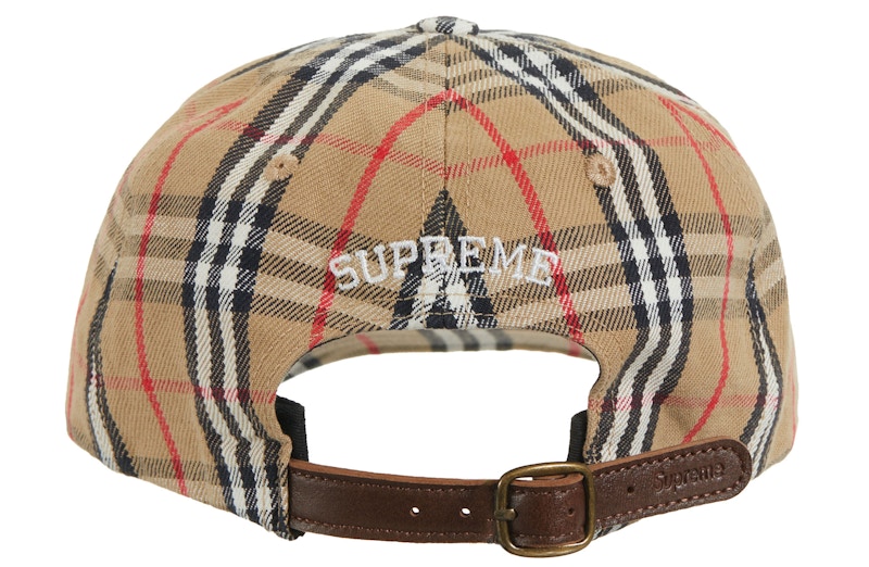 Order Supreme x Burberry 丹寧六片帽 米色