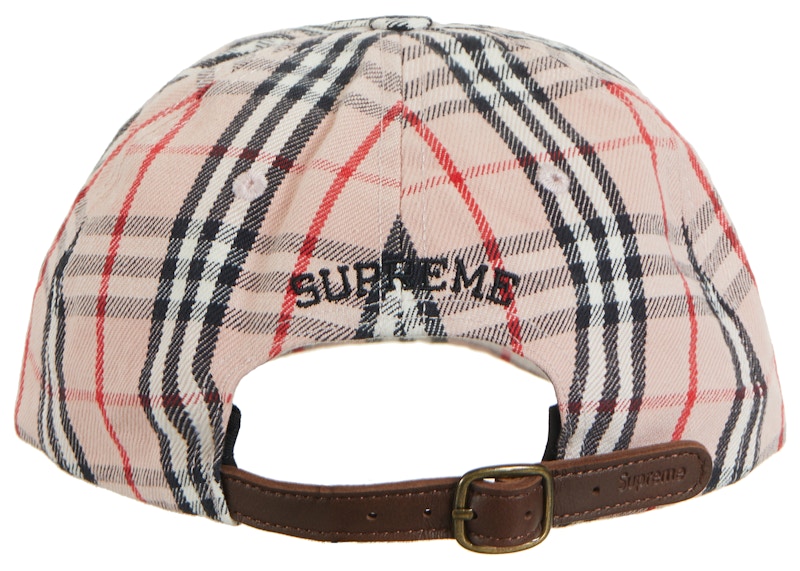 Order Supreme x Burberry Gorra Rosa de Mezclilla de 6 Paneles