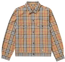 Supreme x Burberry Denim Trucker Jacket 'Beige' Supreme x Burberry Denim Trucker Jacket 'Beige'