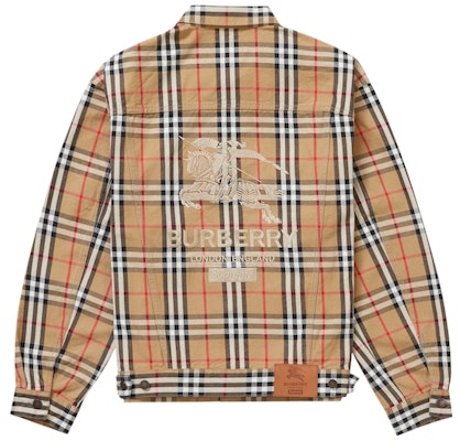 Supreme x Burberry Denim Trucker Jacket 'Beige' Order Supreme x Burberry Denim Trucker Jacket 'Beige'