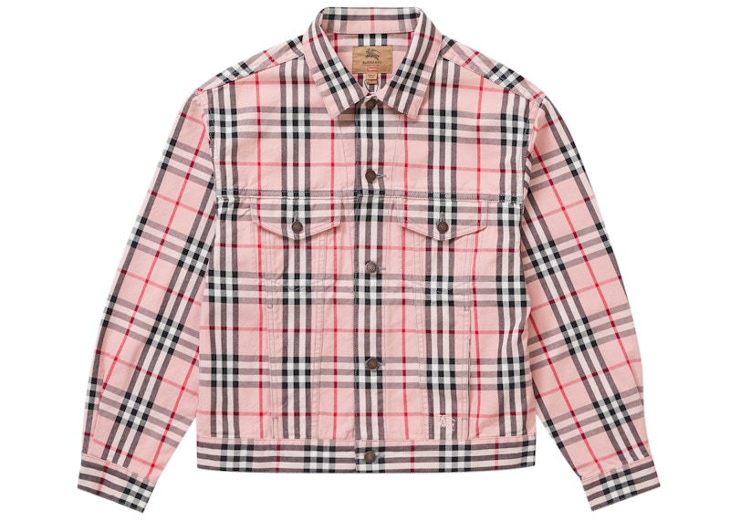 Supreme x Burberry Denim Trucker Jacket 'Pink'