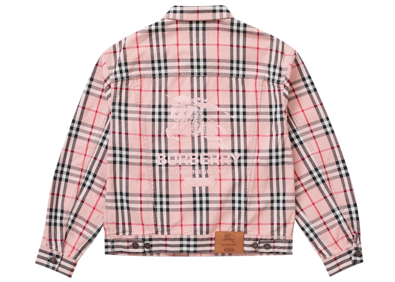Order Supreme x Burberry ピンクデニムトラッカージャケット
