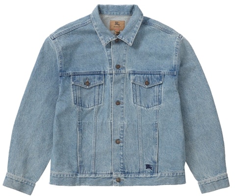 Supreme x Burberry Denim Trucker Jacket 'Washed Blue' Buy Supreme x Burberry Denim Trucker Jacket 'Washed Blue'
