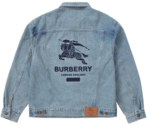 Supreme x Burberry Denim Trucker Jacket 'Washed Blue' Order Supreme x Burberry Denim Trucker Jacket 'Washed Blue'
