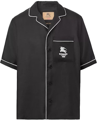 Supreme x Burberry Icon Silk Pajama Shirt 'Black' Buy Supreme x Burberry Icon Silk Pajama Shirt 'Black'