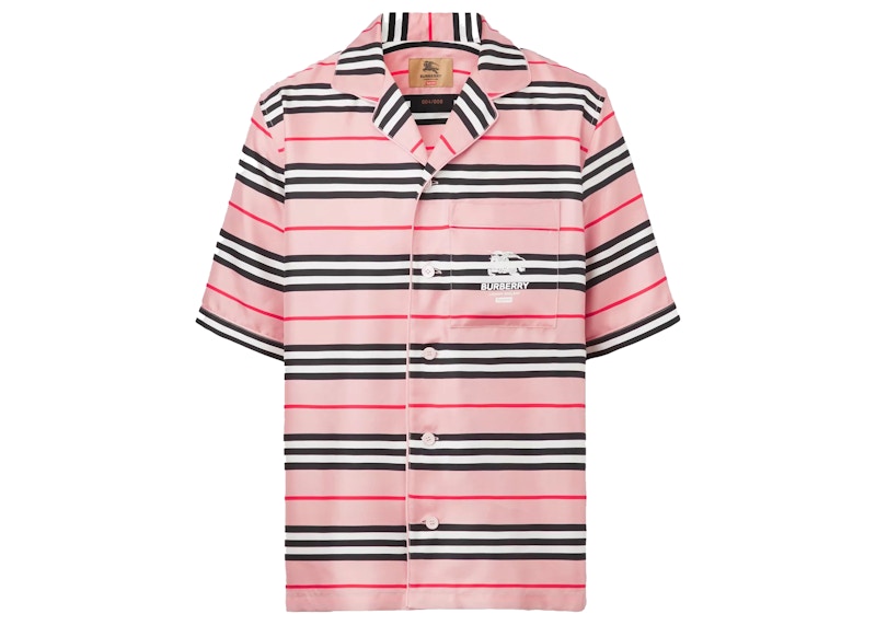 Supreme x Burberry Icon Silk Pajama Shirt 'Dusty Pink'