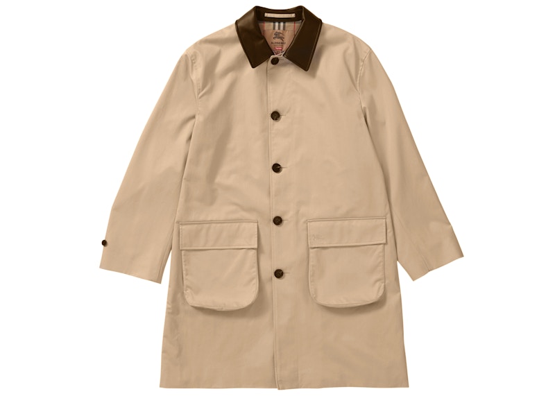 Supreme x Burberry Leather Collar Trench 'Beige'