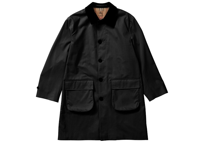 Supreme x Burberry Leather Collar Trench 'Black'