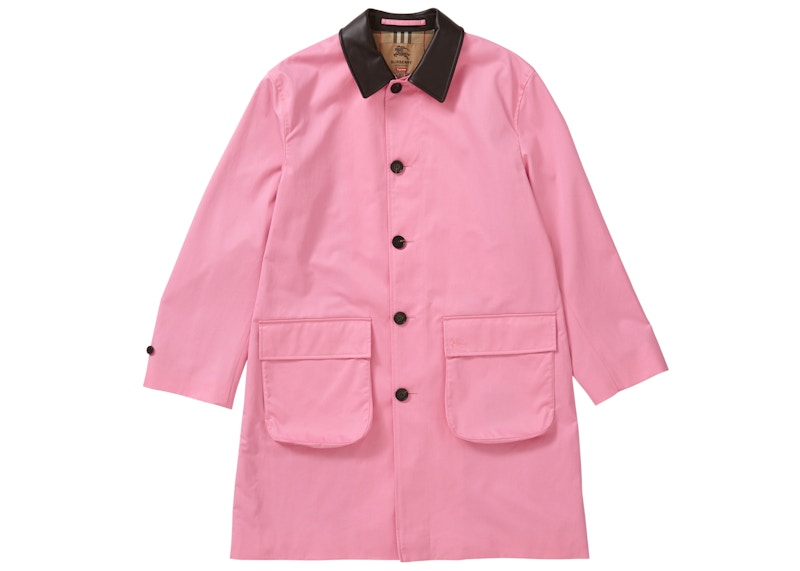 Supreme x Burberry Leather Collar Trench 'Pink'
