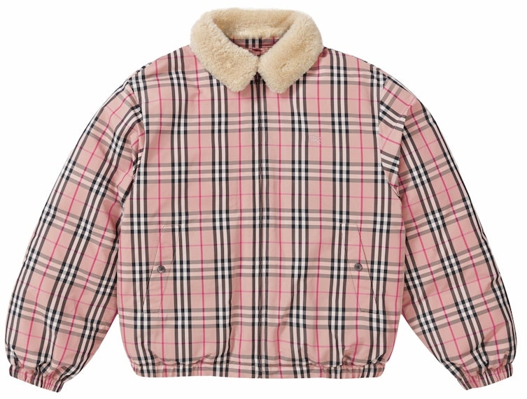 supreme-x-burberry-shearling-collar-down-puffer-jacket-pink