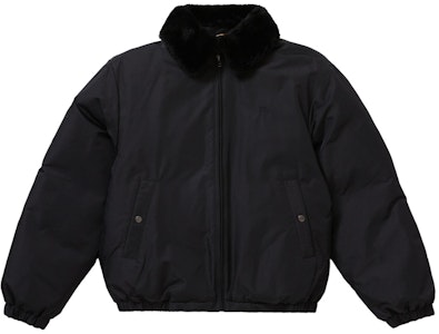 Supreme x Burberry 黑色羊羔毛領羽絨夾克 Buy Supreme x Burberry 黑色羊羔毛領羽絨夾克