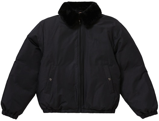 Supreme x Burberry Shearling Collar Down Puffer Jacket 'Black' Buy Supreme x Burberry Shearling Collar Down Puffer Jacket 'Black'