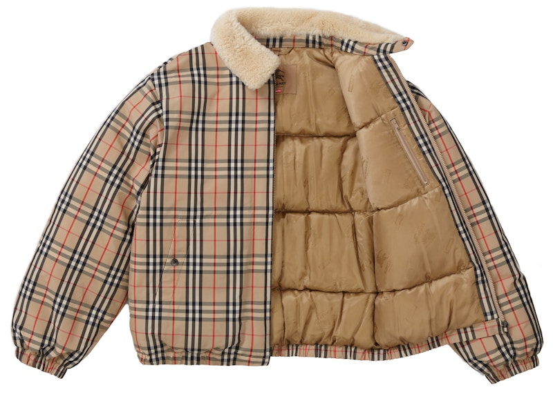 Order Chaqueta Acolchada Supreme x Burberry con Cuello de Piel 'Beige'.