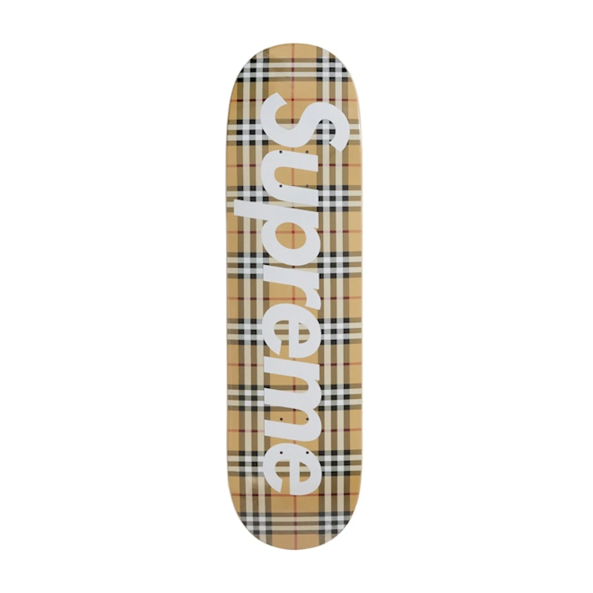 Supreme x Burberry Skateboard Deck Beige