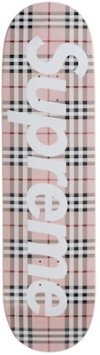 Supreme x Burberry Skateboard Deck Pink Buy Supreme x Burberry Skateboard Deck Pink