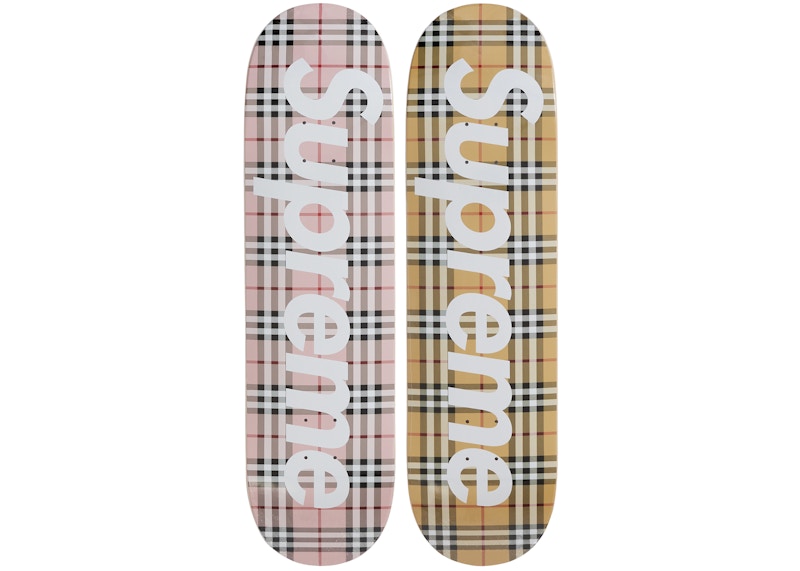 Supreme x Burberry Skateboard Deck Set Multi