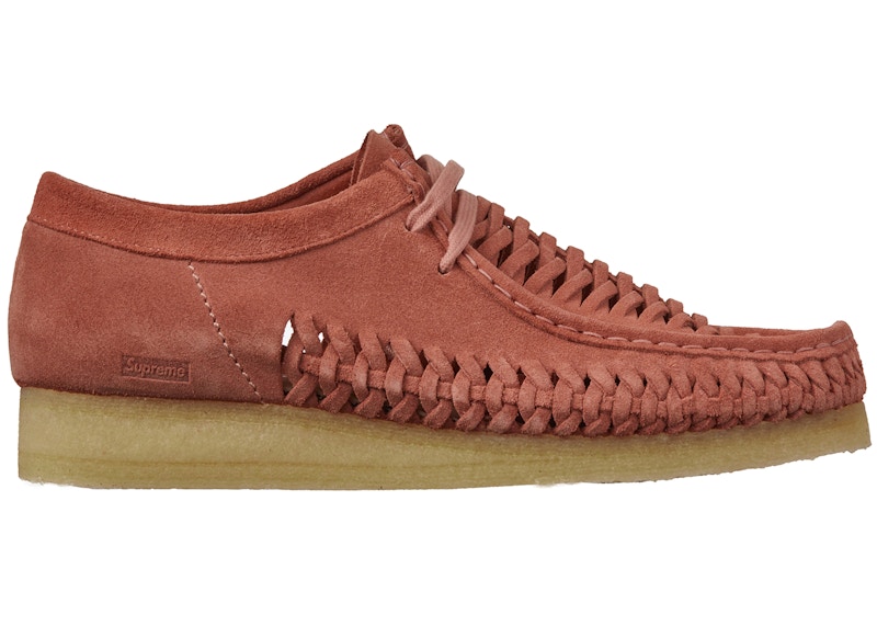 Buy Supreme x Clarks Originals Woven Wallabee Pink Terbaru