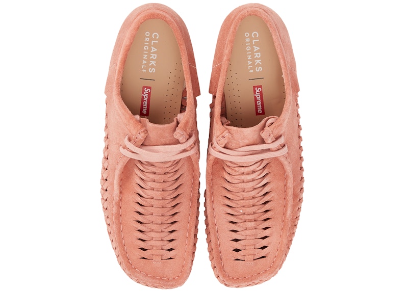 Lookbook Supreme x Clarks Originals Woven Wallabee Pink Terbaru
