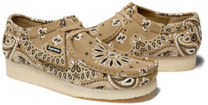 Supreme x Clarks Wallabee 'Bandana Khaki' 261-42398 Order Supreme x Clarks Wallabee 'Bandana Khaki' 261-42398