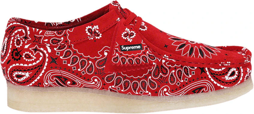 supreme-x-clarks-wallabee-red-bandana