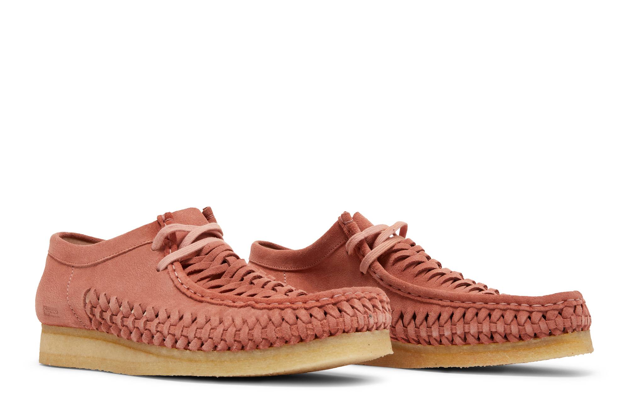 Cheap Supreme x Clarks 編織 Wallabee '粉紅色' 261-60847