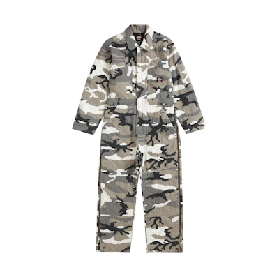 Supreme Dickies Quilted Denim Coverall Grey Camo