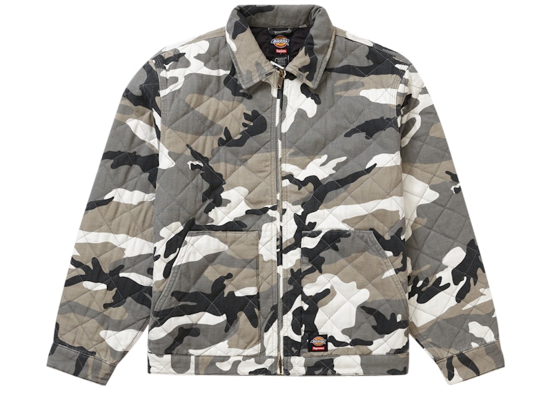 Supreme x Dickies Quilted Work Jacket Grey Camo