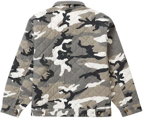 Supreme x Dickies Jaket Kerja Quilted Abu Camo Lookbook Supreme x Dickies Jaket Kerja Quilted Abu Camo