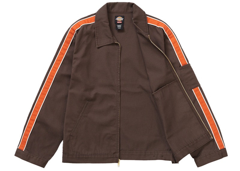 Order Jaket Supreme x Dickies Stripe Eisenhower 'Cokelat'