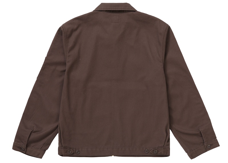 Lookbook Jaket Supreme x Dickies Stripe Eisenhower 'Cokelat'