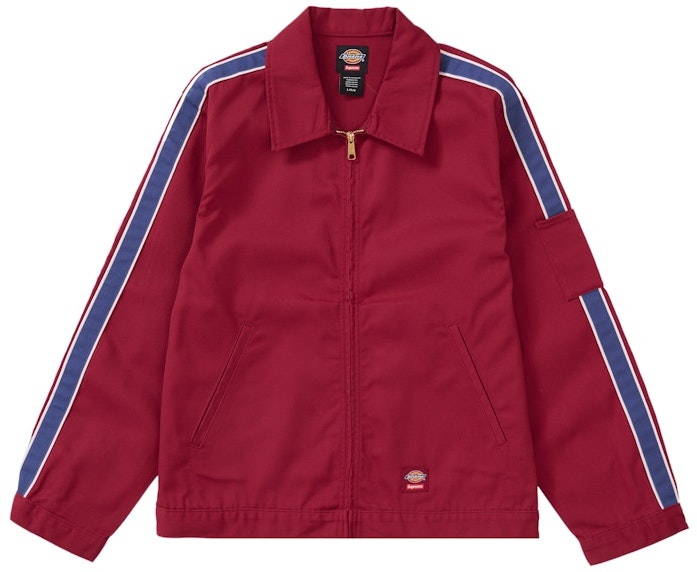 supreme-x-dickies-stripe-eisenhower-jacket-maroon