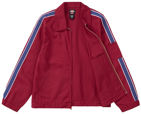 Supreme x Dickies Jaket Stripe Eisenhower 'Merah Marun' Order Supreme x Dickies Jaket Stripe Eisenhower 'Merah Marun'